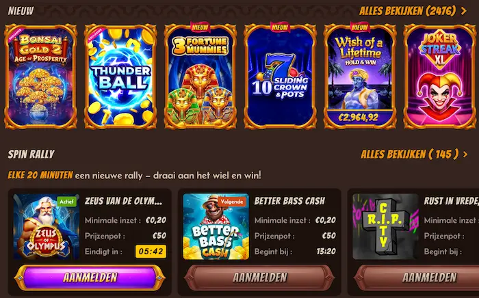 Alawin Casino games